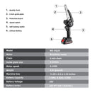 WOSAI 20V MT-Series 6 Inch Brushless chain saw Cordless Mini Handheld Pruning Saw Portable Woodworking Electric Saw Cutting Tool