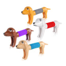 1- 4Pcs Novelty Spring Dog Pop Tubes Sensory Toy Stress Relieve Bellows Toys For Adult Kids Anti-stress Squeeze Toys Gifts