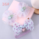 Lovely Pearl Bows Newborn Baby Girl Headband Socks Set Lace Flower Baby Hair Band Turban Baby Little Girl Hair Accessories