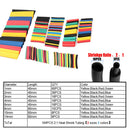 100Pcs Heat shrink tube kit Insulation Sleeving Polyolefin Shrinking Assorted Heat Shrink Tubing Wire Cable