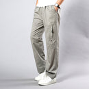 Loose Straight men pants summer Tactical Cargo Pants Multiple Pockets Fitness Work Male Trousers Streetwear Big Size 5XL