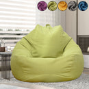 Lazy Sofa Cover Solid Chair Covers Without Filler Linen Cloth Lounger Seat Bean Bag Pouf Puff Couch Tatami Living Room Beanbags