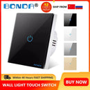 Light Touch Switch Sensor EU Standard Tempered Crystal Glass Panel 4 Color Power 1/2/3 Gang 1 Way 220V Wall Lamp Switches On Off