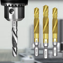 1-6pc M3 M4 M5 M6 M8 M10 Tap Drill Bits 1/4 Hex Shank Machine Hand Taps Titanium Coated HSS Drilling Tap Bits Thread Screw Tools