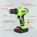 YIKODA 12V 16.8V 21V 25V Electric Screwdriver Cordless Drill Rechargeable Lithium Battery Mini Wireless Power Driver Tools