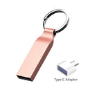 2 in 1 Metal Waterproof Usb Flash Drive Photo Stick Type-c Usb 2.0 disk 16GB 32GB 64GB 128GB 256gb 512gb 1t 2T Cle Usb Pen Drive