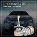 1 Pairs Headlight Bulb H7 LED Headlight Conversion Kit Auto Bulb 50W 25000LM White High Power 6000K Car Accessories