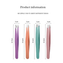 1 Pcs 4 Styles Tip Flat Eyebrow Tweezers Stainless Steel Point Tip Slant Hair Removal Beauty Makeup Tools Accessory