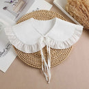 Linbaiway 2022 Lace Chiffon Doll Fake Collar Ladies Shawl Wrap Removable Detachable Embroidered False Collar Clothes Accessory