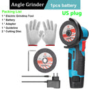 12V Brushless Angle Grinder with Lithium Battery 15000Rpm Grinder Cutter for Cutting Polishing Ceramic Tile Wood Stone Steel
