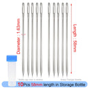 Leather Crafts Sewing Needle,Round Head Blunt Pint,Pointed Prism Sharp Tool for Embroidery Stitching Gold Tail Big Eye Needles