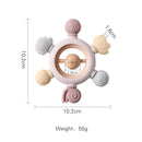 1pc Baby Teether Silicone Bracelet BPA Free Cute Animal Silicone Pendant Wood Ring Teething Rattle for Baby Accessories Toys
