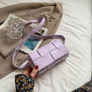 Pu Leather Woven Small Waist Bags For Women Luxury Brand Shoulder Bag New Trend Women Hand Bag 2022 Messenger bag Female Purses
