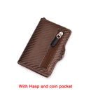Carbon Fiber Rfid Card Holder Men Wallets Money Bag Male Vintage Black Male Purse 2022 Small Leather Mini Slim Wallets Walets