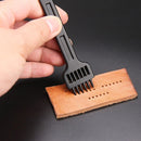 1PC 4/5/6mm Leather Black Round Hole Row Punch Tool DIY Round Stitching Punch Sewing Stitching Punch Carving Work Saddle Set