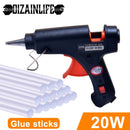 20W Hot Melt Glue Gun with 7mm Glue Sticks Mini Industrial Guns Heat Temperature Thermo Electric Repair Tool