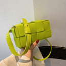 Pu Leather Woven Small Waist Bags For Women Luxury Brand Shoulder Bag New Trend Women Hand Bag 2022 Messenger bag Female Purses