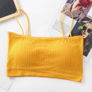 Fashion Women Sling Tube Top Sexy Bra Top Breathable Chest Pad Wearing Underwear Seamless Ice Silk Breast Wrap Lingerie Female