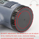 LCD Display Heat Gun 2000w Hot Air Gun Tool Handheld Electrical Heat Air Machine with 2-temp Settings 4 Nozzles