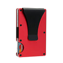 DIENQI Carbon Fiber Card Holder Mini Slim Wallet Men Aluminum Metal RFID Magic Wallet Small Thin Male Purses Money Bag Vallet