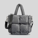 Fashion Large Tote Padded Handbags Designer Quilted Women Shoulder Bags Luxury Nylon Down Cotton Crossbody Bag Winter Purse 2022
