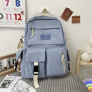 Large Capacity Canvas Black Backpack Light Simple Travel Bag Canvas Backpack Student School Bag Canvas Student Zipper Backpack