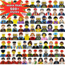 Mini City Professional Worker Figures Building Block Police Girls Fireman Military Soldier Movies Characters Figurine Bricks Toy