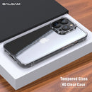 Luxury Tempered Glass Clear Case For iPhone 14 11 12 13 Mini Pro XS Max X XR Transparent Hard Case For iPhone 14 7 8 Plus Fundas