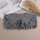 Linbaiway 2022 Lace Chiffon Doll Fake Collar Ladies Shawl Wrap Removable Detachable Embroidered False Collar Clothes Accessory