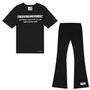 TGM Activewear Suits Flared Leggings Yoga Pants and Short-sleeved Tshirts Oversized Tees Women's Two Piece Sets Workout Clothes
