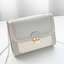 Stitching Women Summer Shoulder Crossbody Bag Chain PU Leather Ladies Messenger Bag Female Small Square Bag Clutch Bags Handbags