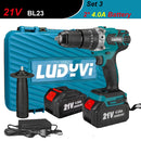 21V 13MM Brushless Electric Drill 115N/M 4000mah Battery Cordless Screwdriver With Impact Function Can Drill Ice Power Tools