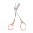 Eyebrow Trimmer Scissors Comb Stainless Steel Brow Hair Scissors Clips Shaping Razor Grooming Trimmer 1Pcs Makeup Accessories