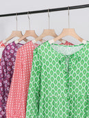 Boho Maxi Dress Women Floral Print Summer Holiday Beach Dress Female Short Puff Sleeve Loose Sundress Green Vestidos Mujer
