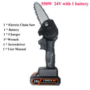 Portable Electric Pruning Saw Rechargeable Small Electric Saws Woodworking One-handed Electric Saw Garden Logging Mini Chain Saw