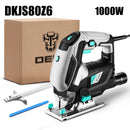 DEKO 220V JigSaw for Home DIY 3000rpm Variable Speed Electric Saw with Piece Blades Accessories 600W/750W/1000W Power Tool