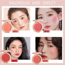 New 6 Colors Blush Makeup Palette Mineral Powder Red Rouge Lasting Natural Cream Cheek Tint Orange Peach Pink Blush Cosmetic