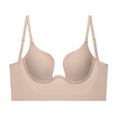 Push Up Bra Backless Women Bras Low Cut Sexy Plunge Brassiere Open Back Wedding Underwear Invisible Seamless Deep U Lingerie