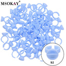 MSOKAY Wholesale 100Pcs/Bag Disposable Eyelash Extension Glue Ring Cup Tattoo Pigment Holder Container Lash Tools Supplier