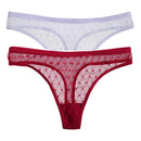 2PCS/Set Lace Sexy G-String Thongs Transparent Women&