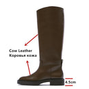 FEDONAS 2023 Ins ZA Genuine Leather Knee High Boots For Women Thick Heeled Autumn Winter Warm Shoes Woman High Motorcycle Boots