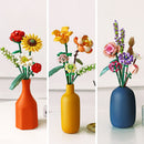 Building Block Bouquet 3D Model Toy Home Decoration Plant Potted Chrysanthemum Rose Flower Assembly Brick Girl Toy Child Gift