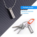 Mini Stainless Steel Sealed Capsule Waterproof Pill Box Camping Firstaid Pendant Travel Outdoor Portable Pill Case Organizer