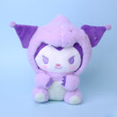 Sanrio 10cm Kuromi My Melody KT Cat PC Dog Hello Kitty Keychain Anime Plush Figure Pendant Accessories Cute Animals Toys