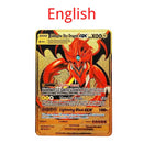 10000HP Arceus Vmax DIY Golden Pokemon Cards in English Iron Metal Pokmo Letters Kids Gift Game Collection Cards
