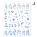 1PC Silver Gold Lines Stripe 3D Nail Sticker Geometric Waved Star Heart Self Adhesive Slider Papers Nail Art Transfer Stickers