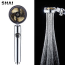 Strong Pressurization Spray Nozzle Water Saving Rainfall 360 Degrees Rotating With Small Fan Washable Hand-held Shower Head