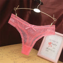 Women Sexy Lace Jacquard Thong Women&