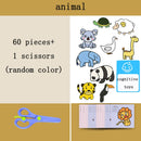 96 Pcs/Set Cartoon Color Paper Cutting Toys DIY Kids Craft Animal Handcraft Paper Art Learning Educational Toy