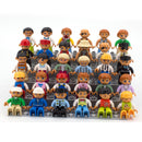 Big Size Action Figures City Princess Policemen Family Building Block Doll Character Accessory Toys Assembly Children Kids Gift